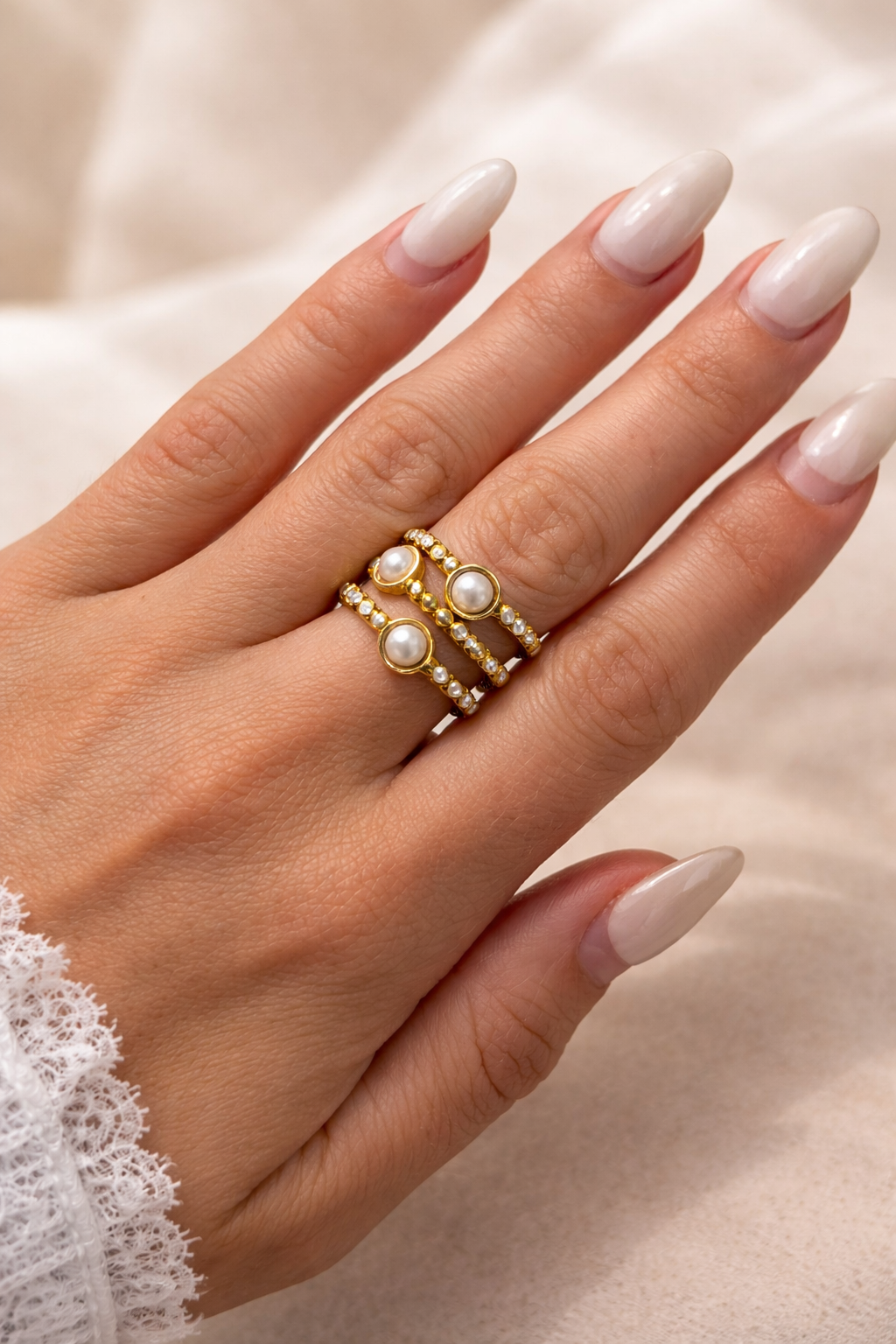 Camellia Pearl Ring
