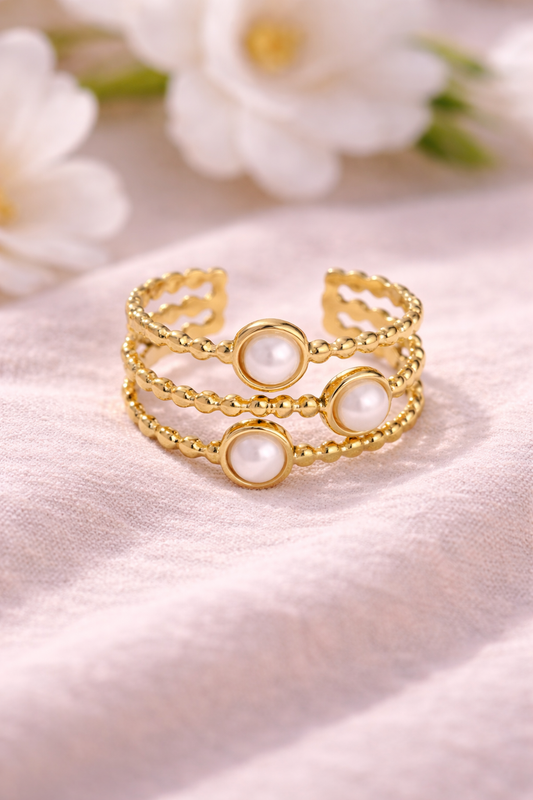 Camellia Pearl Ring