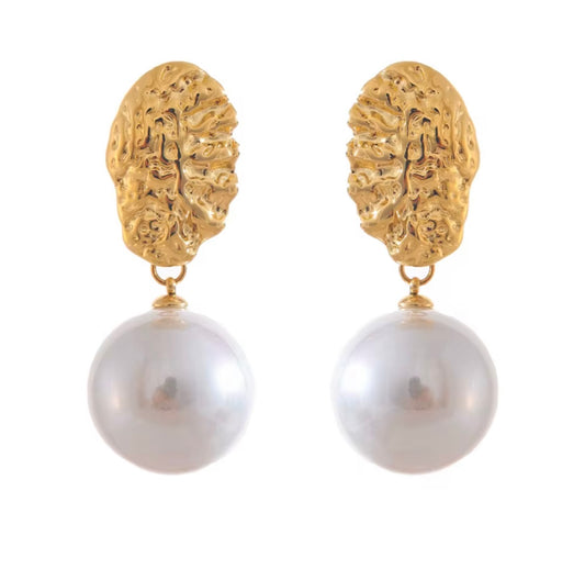 The Marbled & Fin Drop Earrings